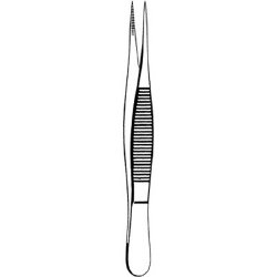 Splinter Forceps Econo™ 3-1/2 Inch Length Floor / Office Grade Pakistani Stainless Steel NonSterile NonLocking Thumb Handle Straight Pointed Serrated Tips BOX OF 12 MK-376934