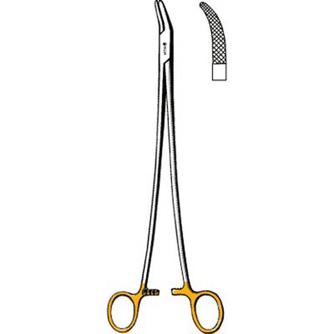 Needle Holder Sklar® TC Heaney 10 Inch Length Curved Serrated Tips Finger Ring Handle Each MK-376967