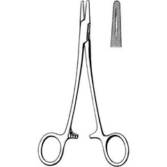 Needle Holder Econo™ Mayo-Hegar 5 Inch Length Straight Serrated Tip Finger Ring Handle Box of 12 MK-376982