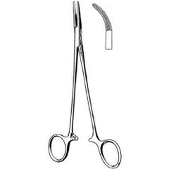 Hemostatic Forceps Sklar® Adson 7-1/4 Inch Length OR / Surgical Grade German Stainless Steel NonSterile Locking Finger Ring Handle Curved Serrated Tips EACH MK-377086