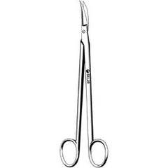 Operating Scissors Sklar® Kelly-Adson 6-1/4 Inch Length OR / Surgical Grade German Stainless Steel NonSterile Finger Ring Handle Curved Sharp Tip / Sharp Tip EACH MK-377102
