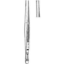 Tissue Forceps Sklar® Potts-Smith 10 Inch Length OR / Surgical Grade German Stainless Steel NonSterile NonLocking Thumb Handle Straight 1 X 2 Teeth EACH MK-377144