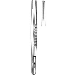 Tissue Forceps Sklar® DeBakey 6-1/4 Inch Length OR / Surgical Grade German Stainless Steel NonSterile NonLocking Thumb Handle Straight Fine, 1 X 2 Rows Atraumatic Teeth EACH MK-377152