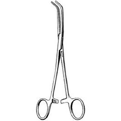 Hemostatic Forceps Sklar® Mixter 9-1/4 Inch Length OR / Surgical Grade German Stainless Steel NonSterile Locking Finger Ring Handle Angled 90° Serrated Tips EACH MK-377229