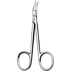 Suture Scissors Sklar® O'Brien 3-3/4 Inch Length OR / Surgical Grade German Stainless Steel NonSterile Finger Ring Handle Angled Sharp Tip / Sharp Tip EACH MK-377859