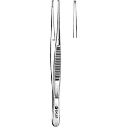 Tissue Forceps Sklar® Cushing 7 Inch Length OR / Surgical Grade German Stainless Steel NonSterile NonLocking Thumb Handle Straight Delicate, 1 X 2 Teeth EACH MK-377883