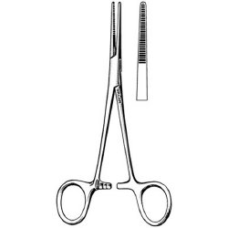 Hemostatic Forceps Sklarlite XD™ Kelly 5-1/2 Inch Length OR / Surgical Grade German Stainless Steel NonSterile Locking Finger Ring Handle Straight Extra Delicate, Serrated Tips EACH MK-377979