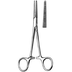 Hemostatic Forceps Sklarlite XD™ Crile 5-1/2 Inch Length OR / Surgical Grade German Stainless Steel NonSterile Locking Finger Ring Handle Straight Extra Delicate, Serrated Tips EACH MK-377980