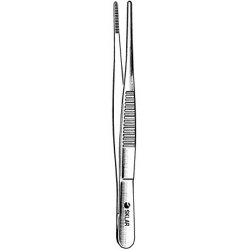 Dressing Forceps Sklarlite™ Extra Light 5-1/2 Inch Length OR / Surgical Grade German Stainless Steel NonSterile NonLocking Thumb Handle Straight Serrated Tips EACH MK-377997