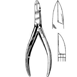 Cutting Forceps Sklarlite™ Extra Light Littauer 5 Inch Length OR / Surgical Grade German Stainless Steel NonSterile NonLocking Plier Handle Straight Extra Light, Curved Back Blades EACH MK-378010