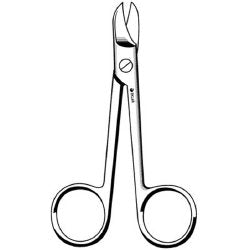 Crown Scissors Sklar® 4 Inch Length OR / Surgical Grade German Stainless Steel NonSterile Finger Ring Handle Straight Sharp Tip / Sharp Tip EACH MK-378032