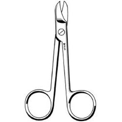 Crown Scissors Sklar® 4 Inch Length OR / Surgical Grade German Stainless Steel NonSterile Finger Ring Handle Straight Sharp Tip / Sharp Tip EACH MK-378032