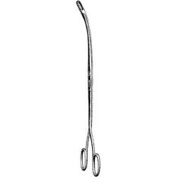 Kidney Stone Forceps Sklar® Randall 9-1/4 Inch Length OR / Surgical Grade German Stainless Steel NonSterile NonLocking Finger Ring Handle Curved Fenestrated Oval Tips EACH MK-378149