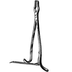 Bone Holding Forceps Sklar® Kern 5-3/4 Inch Length OR / Surgical Grade German Stainless Steel NonSterile Locking Plier Handle Straight Serrated Tips with 2 X 2 Teeth EACH MK-378238