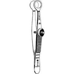 Chalazion Forceps Sklar® Lambert 3-1/2 Inch Length OR / Surgical Grade German Stainless Steel NonSterile NonLocking Thumb Handle Straight Circular Paddle / Ring Tips EACH MK-378352