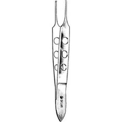 Iris Forceps Sklar® Bishop-Harmon 3-1/4 Inch Length OR / Surgical Grade German Stainless Steel NonSterile NonLocking Thumb Handle Straight Micro, 1 X 2 Teeth EACH MK-378368