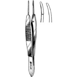 Tying Forceps Sklar® Harms 4 Inch Length OR / Surgical Grade German Stainless Steel NonSterile NonLocking Thumb Handle Curved Fine, Smooth Tips EACH MK-378388