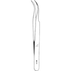 Jeweler Forceps Sklar® No. 7 OR / Surgical Grade German Stainless Steel NonSterile NonLocking Thumb Handle Curved Fine, Pointed Smooth Tips EACH MK-378410