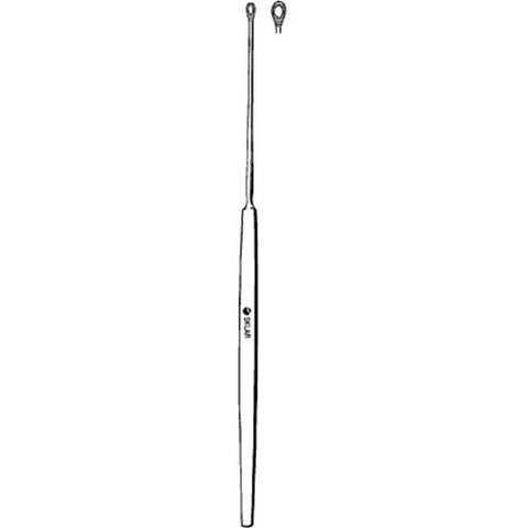Ear Curette Sklar® Shapleigh 5 Inch Length Flat Handle Size 1 Tip Straight Serrated Fenestrated Tip Each MK-378448
