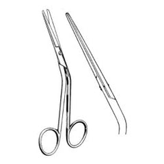Nasal Scissors Sklar® Fomon 5-1/2 Inch Length OR / Surgical Grade German Stainless Steel NonSterile Finger Ring Handle Angled Blunt Tip / Blunt Tip EACH MK-378514