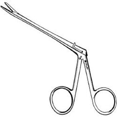 Alligator Forceps Sklar® Noyes 3-1/4 Inch Length OR / Surgical Grade German Stainless Steel NonSterile NonLocking Finger Ring Handle Straight Serrated Tips EACH MK-378522
