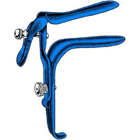 Electrosurgical Vaginal Speculum Sklar Blue™ Graves NonSterile OR Grade Coated Stainless Steel Medium Side Open with PSE Tube Reusable Without Light Source Capability Each MK-378752