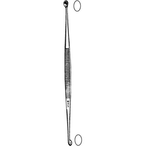 Bone Curette Sklar® Williger 5-1/2 Inch Length Double-ended Handle 3 mm Tip / 4 mm Tip Oval Cup Tip Each MK-379144