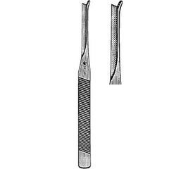 Osteotome Silver Curved, Single Guard Stainless Steel NonSterile 7 Inch Length Each MK-379261