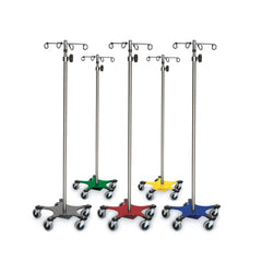 MARKET LEB Heavy Base Stainless Steel IV Pole with 4-Hook Top EACH ML3850
