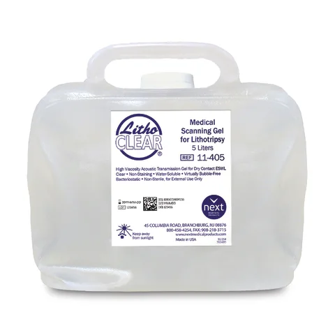 marketlab LithoClear® Lithotripsy Gel, 5 Liter • Includes 2 Empty 8oz Refill Bottles 4/pk