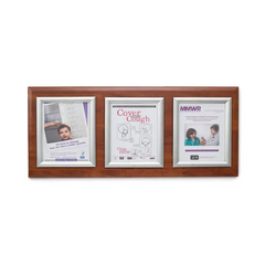 Marketlab Message Board Panel • Silver Frame, Triple • 35"W x 16"H  1 / each