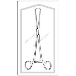 Tenaculum Forceps Econo Sterile™ Schroeder 10 Inch Length Floor / Office Grade Pakistani Stainless Steel Sterile Locking Finger Ring Handle Straight 1 X 1 Sharp Prongs EA/CS MK-418805