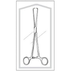 Tenaculum Forceps Econo Sterile™ Schroeder 10 Inch Length Floor / Office Grade Pakistani Stainless Steel Sterile Locking Finger Ring Handle Straight 1 X 1 Sharp Prongs EA/CS MK-418805