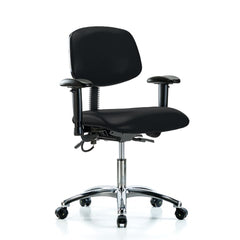 market leb Desk-Height Vinyl ESD Armchair 27"W x 18"D x 40"H • Chrome Base, each ML41989