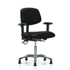 market leb Desk-Height Vinyl ESD Armchair 27"W x 18"D x 40"H • Chrome Base, each ML41989