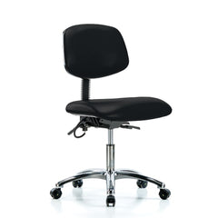 market leb Desk-Height Vinyl ESD Chair 24"W x 18"D x 40"H • Chrome Base each ML41991