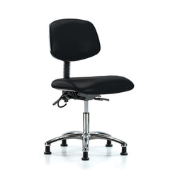 market leb Desk-Height Vinyl ESD Chair 24"W x 18"D x 40"H • Chrome Base each ML41991