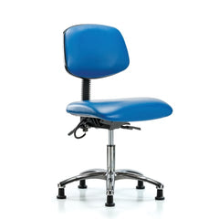 market leb Desk-Height Vinyl ESD Chair 24"W x 18"D x 40"H • Chrome Base each ML41991