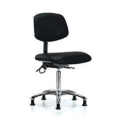 market leb Mid-Height Vinyl ESD Armchair 24"W x 18"D x 45.5"H • Chrome Base, each ML42002