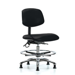 market leb Bench-Height Vinyl ESD Armchair 24"W x 18"D x 51.5"H • Chrome Base Footring, each ML42016