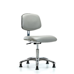 market leb Desk Height Cleanroom Chair 24"W x 18"D x 40"H • Chrome Base, each ML42083