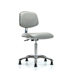 market leb Mid Height Cleanroom Chair 24"W x 18"D x 45.5"H • Chrome Base, each ML42085