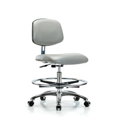 market leb Bench Height Cleanroom Chair 24"W x 18"D x 51.5"H • Chrome Base each ML42089