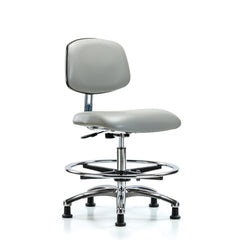 market leb Bench Height Cleanroom Chair 24"W x 18"D x 51.5"H • Chrome Base each ML42089
