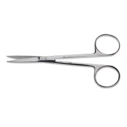Iris Scissors Medline® 4-1/2 Inch Length Floor / Office Grade Stainless Steel Sterile Finger Ring Handle Straight Sharp Tip / Sharp Tip EA/CS MK-421445