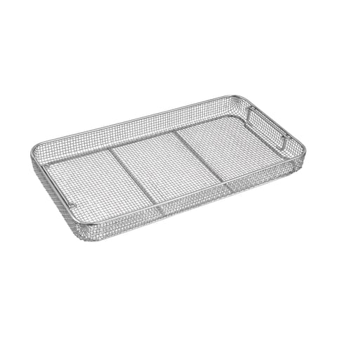 marketlab Stackable Wire Mesh Instrument Baskets Wire Mesh Basket • Inner Drop Handles • Stacking, 21.3"W x 9.8"L x 2"H 1 / each