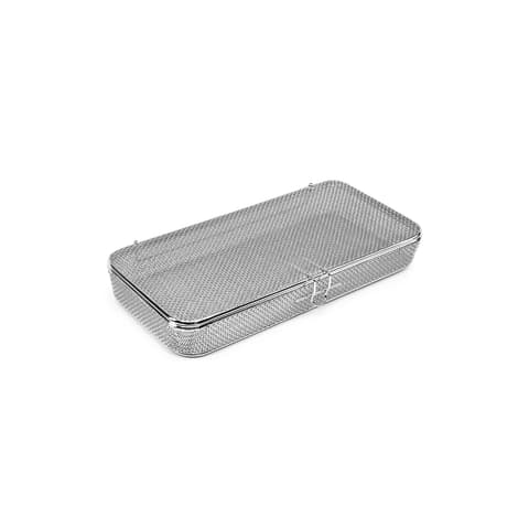 marketlab Wire Instrument Basket with Hinged Lid 10.6"W x 5.3"L x 1.6"H 1 / each