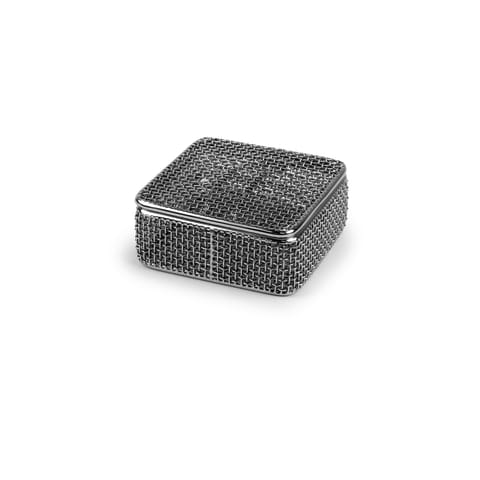 marketlab Micro Fine Mesh Basket with Twist-Off Lid, 2.8 x 2.8 x 1.2" 1 / each