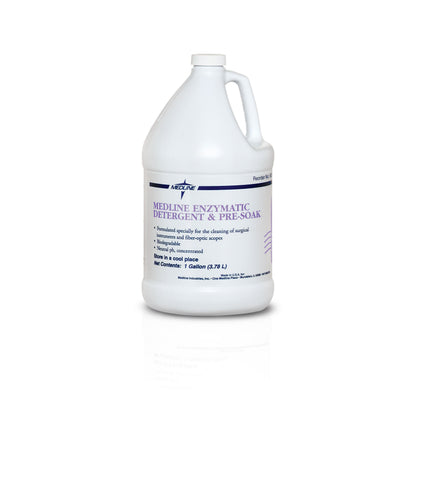 Enzymatic Instrument Detergent Medline Liquid Concentrate 1 gal. Jug Fresh Scent Case of 4 MK-433142