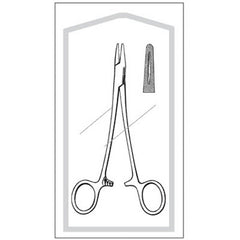 Needle Holder Econo™ Mayo-Hegar 6 Inch Length Straight Serrated Tip Finger Ring Handle Box of 50 MK-435364